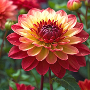 Георгин Оникс Найт купить по цене от 590р. в интернет-магазине «Посадика» с доставкой почтой в в Высоцке и по всей России – [изображение №1].