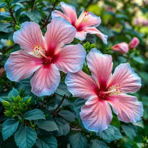 Гибискус садовый Тропикал Сан купить по цене от 293р. в интернет-магазине «Посадика» с доставкой почтой в в Высоцке и по всей России – [изображение №1].