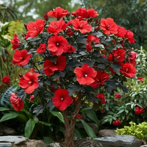 Гибискус Миднайт Роуз купить по цене от 269р. в интернет-магазине «Посадика» с доставкой почтой в в Высоцке и по всей России – [изображение №1].