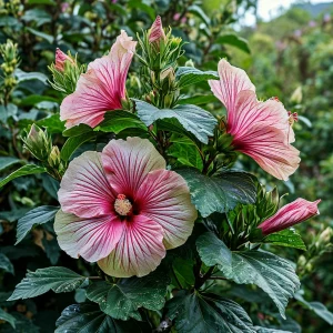 Гибискус Иден Бьюти купить по цене от 460р. в интернет-магазине «Посадика» с доставкой почтой в в Высоцке и по всей России – [изображение №1].